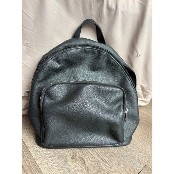 Universal Thread Handbags - Universal Thread Black Pebbled Faux Leather Mini Backpack Dome Bag Adjustable